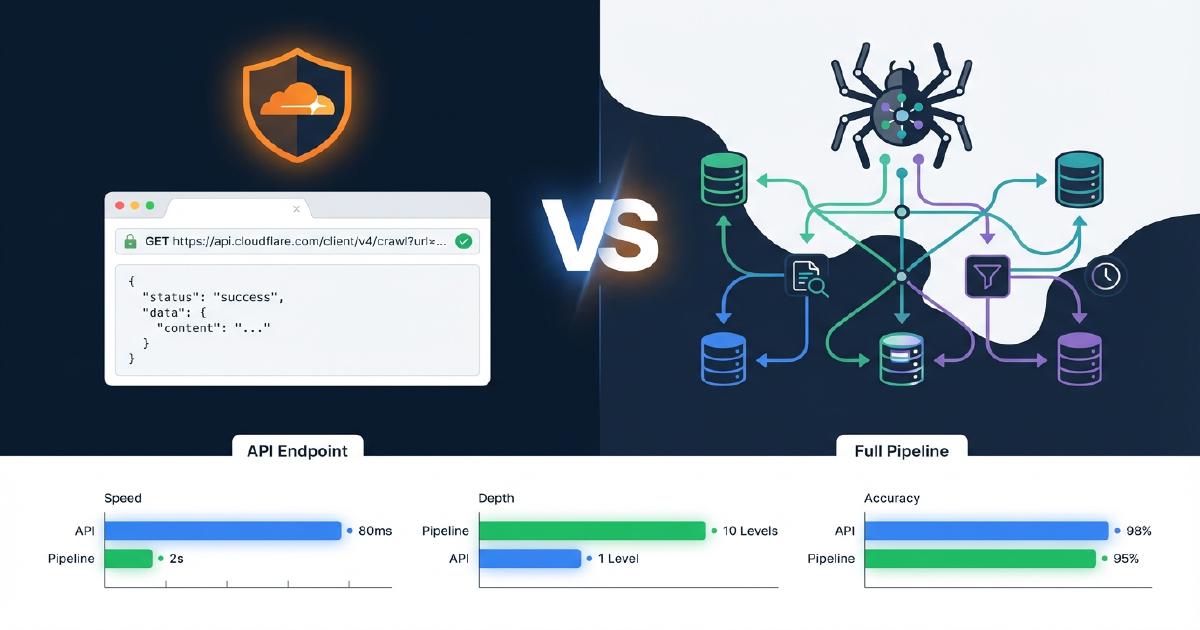 Cloudflare /crawl endpoint benchmarks and comparison with Scrapy pipeline across five Shopify stores