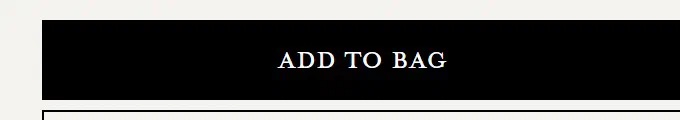 Alighieri add to cart button photographed on its product page, reading add to bag, #000000 on #f4f3ef
