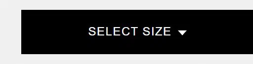 Amiri add to cart button photographed on its product page, reading Select Size, #000000 on #f0f0f0