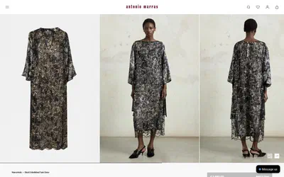 Antonio Marras product page on desktop, Shopify luxury fashion storefront captured at 1440 x 900