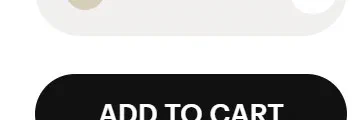 Away add to cart button photographed on its product page, reading Add to cart - $78, #111111 on #f7f7f7