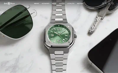Bell & Ross homepage on desktop, not disclosed luxury watches storefront captured at 1440 x 900