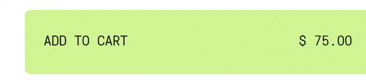 Brain Dead add to cart button photographed on its product page, reading Add to cart $ 75.00, #d0f392 on #ffffff