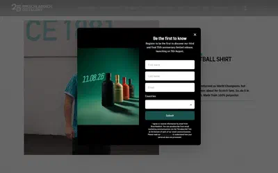 Bruichladdich product page on desktop, Shopify luxury drinks storefront captured at 1440 x 900