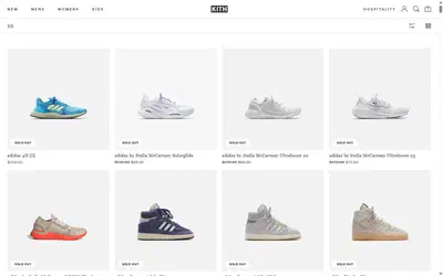 Kith collection: 10 on desktop, not disclosed luxury fashion storefront captured at 1440 x 900