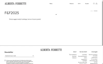 Philosophy di Lorenzo Serafini collection: f&f2025 on desktop, Shopify luxury fashion storefront captured at 1440 x 900