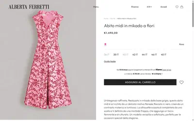 Philosophy di Lorenzo Serafini product page on desktop, Shopify luxury fashion storefront captured at 1440 x 900