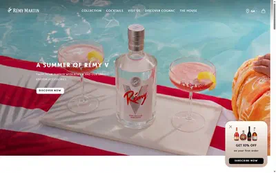 Remy Martin homepage on desktop, not disclosed luxury drinks storefront captured at 1440 x 900