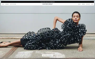 Viktor&Rolf Fragrance homepage on desktop, Shopify luxury beauty storefront captured at 1440 x 900