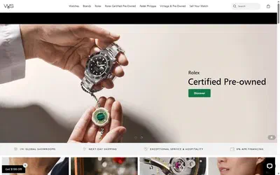 Watches of Switzerland homepage on desktop, Shopify luxury retail storefront captured at 1440 x 900